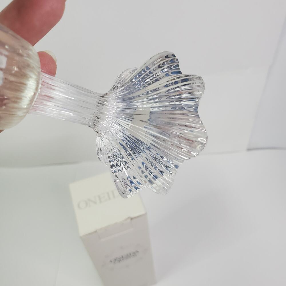Vintage ONEIDA Crystal Celeste Bud Vase Germany 8” w/Box 1998 C092104 - Picture 7 of 9
